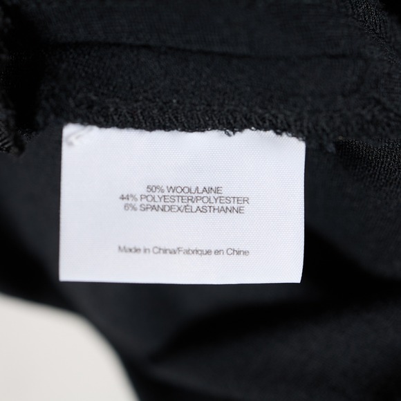 Tory Burch Dress Pants Black Wool Blend Ankle Pants Side Zip Size 10 - Picture 10 of 12